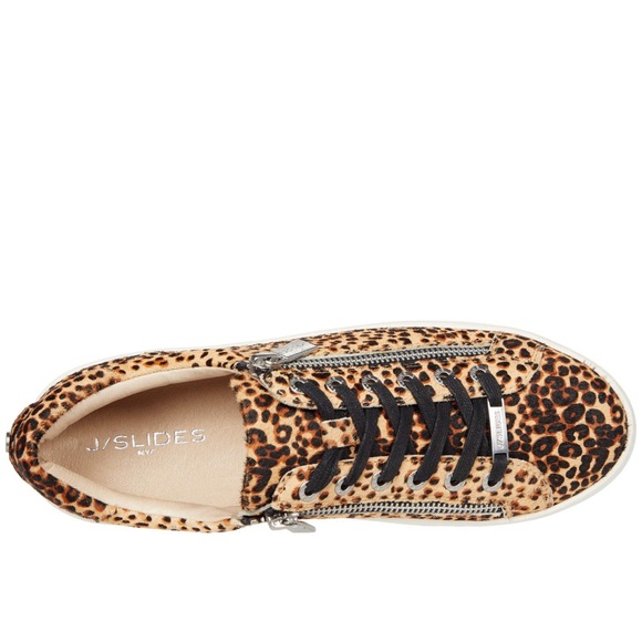 J/Slides Harling Natural/Black Leopard Sneakers Women Size 8 - Width M NWT - Picture 5 of 5